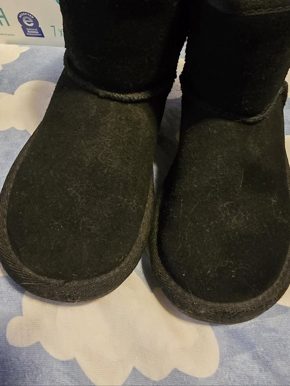 Koolaburra UGG Kids Black Plush-Lined Toddler Boots Size 7